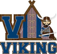Cute Viking Warrior Learning Letter V N82