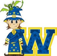 Little Wizard &amp; Dragon Learning Letter W