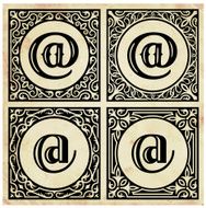Old Paper with Decorative AT Symbol
