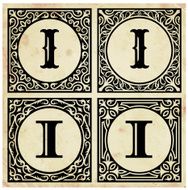 Old Paper with Decorative Letter I