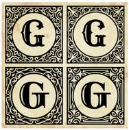 Old Paper with Decorative Letter G