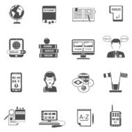 Multilanguage Translator Flat Icon Set