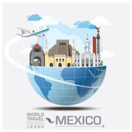 Mexico Landmark Global Travel And Journey Infographic