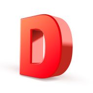 3d red letter D N6