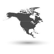 North america map background vector N3