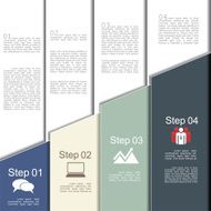 Infographic report template with text and icons Vector