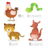 Alphabet with animals from H to K Set 2 N2