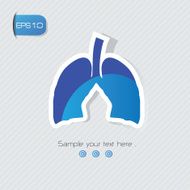 Lung symbol vector