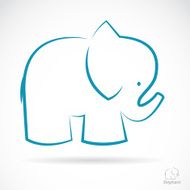 Vector image of an elephant N6