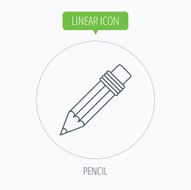 Pencil icon Drawing tool sign N39