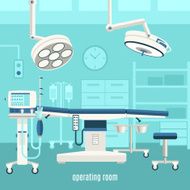 Medical operating room design poster