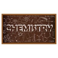School board doodle with chemistry symbols Vector illustration N2