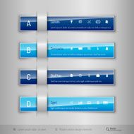 Modern business tabs - template for web design or N4