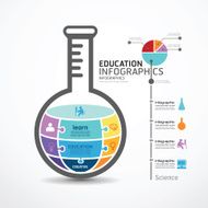 infographic Template with test tube jigsaw banner