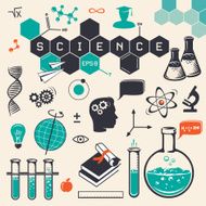 Science icons set N6