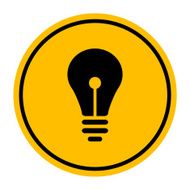Vector lamp icon and sign Illustration EPS10 N10
