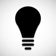 Vector lamp icon and sign Illustration EPS10 N11