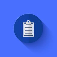 Vector modern flat blue circle icon N12