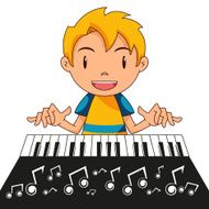 Child playing keyboard N2