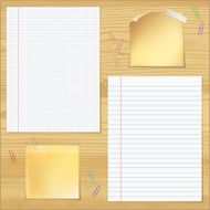 Sells and strips notebook paper with clips N2