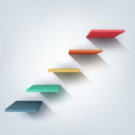 Abstract vector Illustration Composition of 3d stairs