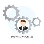 Business Processes Icon Flat design Concept