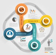 Business timeline infographic template N4