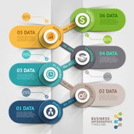 Business timeline infographic template N5