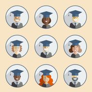 Graduation icon set N2