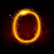 3d sparkler firework number 0