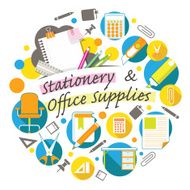 Office Supplies and Stationery Heading Label