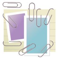 Paperclips on paper