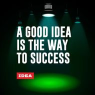 Idea concept A good idea is the way to success