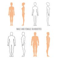 Male and female silhouettes