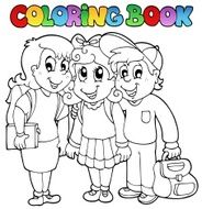 Coloring book school cartoons 6 N2