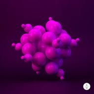 3d abstract spheres Vector illustration N5