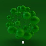 3D Molecule structure background Graphic design N9