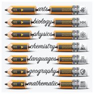 Education And Learning Step Infographic With Carve Pencil Lead Subject