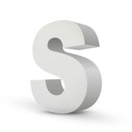 white letter S