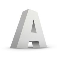 white letter A