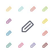 pencil flat icons set N4
