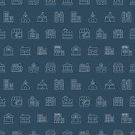 Building line icon pattern set N3