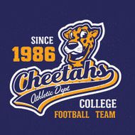 Vintage cheetahs apparel design