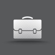 Vector of transparent business briefcase icon N2