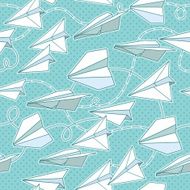 Paper planes seamless texture