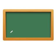 Wooden blackboard isolated on white backgorund