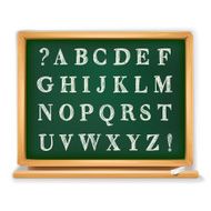 blackboad with abc