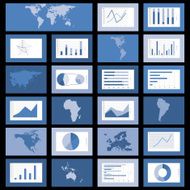 flat design world maps graphics vector N3