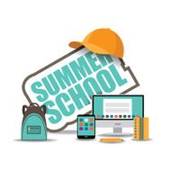 Summer school icon EPS 10 vector N2