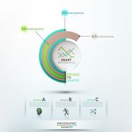 Modern infographics options banner N215